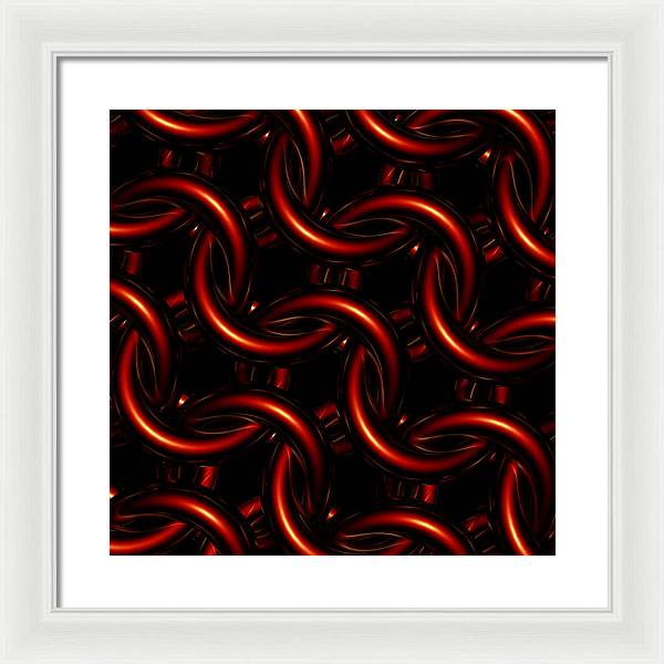 Vermilion Maille - Framed Print