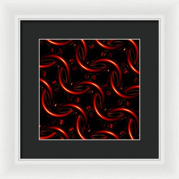Vermilion Maille - Framed Print