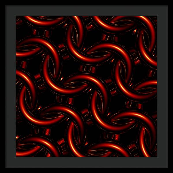 Vermilion Maille - Framed Print