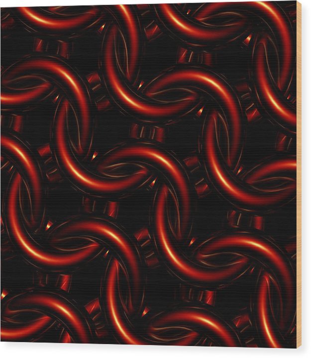 Vermilion Maille - Wood Print