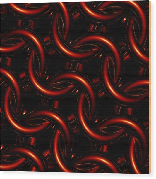 Vermilion Maille - Wood Print