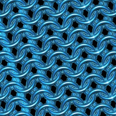 Swimming Pool Blue Chainmaille Print