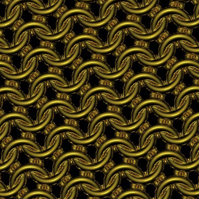 Doubloon Gold Chainmaille Print