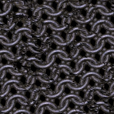 Scarred Stained Steel Chainmaille Print