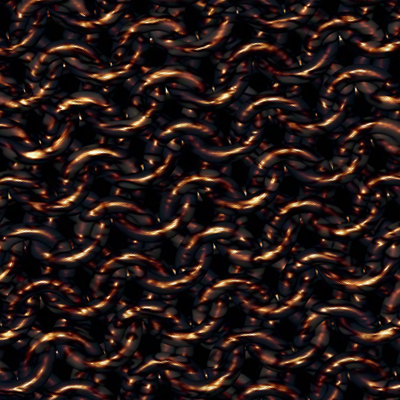 Bloodstained Bronze Chainmaille Print
