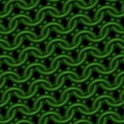 Matte Moss Green Chainmaille Print