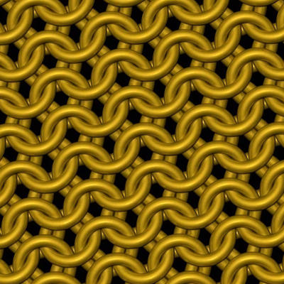 Matte Gold Chainmaille Print