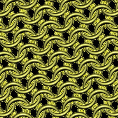 Green Gold Chainmaille Print