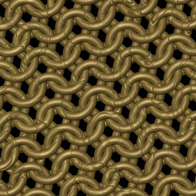 Scarred Gold Chainmaille Print