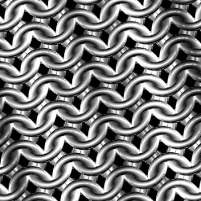 Rippled Steel Chainmaille Print