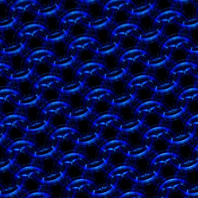 Deep Water Lights Chainmaille Print