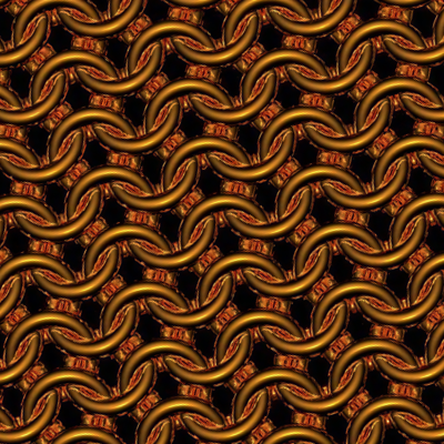 Red Gold Chainmaille Print