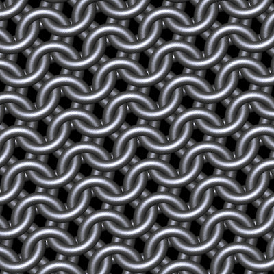 Bright Steel Chainmaille Print