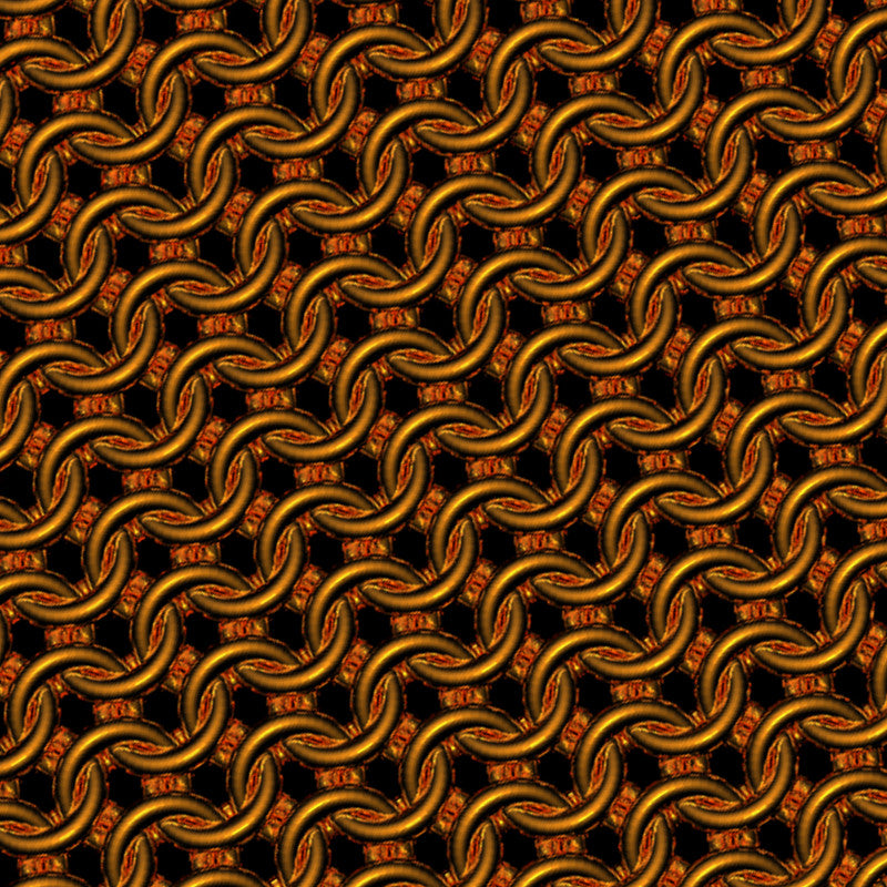Red Gold Chainmaille Print