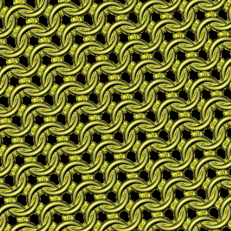 Green Gold Chainmaille Print