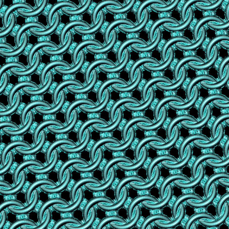 Seafoam Chainmaille Print