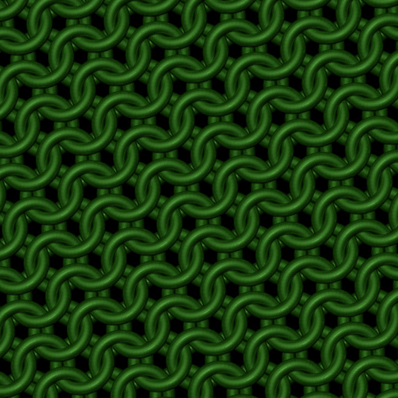 Matte Moss Green Chainmaille Print