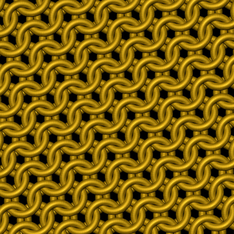 Matte Gold Chainmaille Print