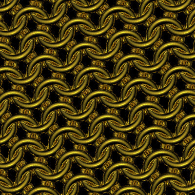 Shiny Gold Chainmaille Print