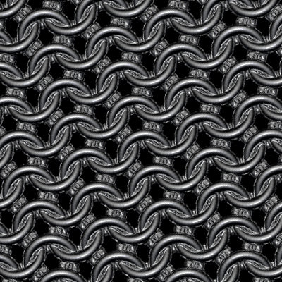 Dark Shiny Steel Chainmaille Print