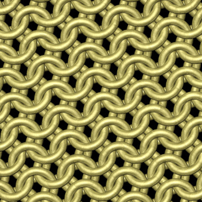 Bright Gold Chainmaille Print