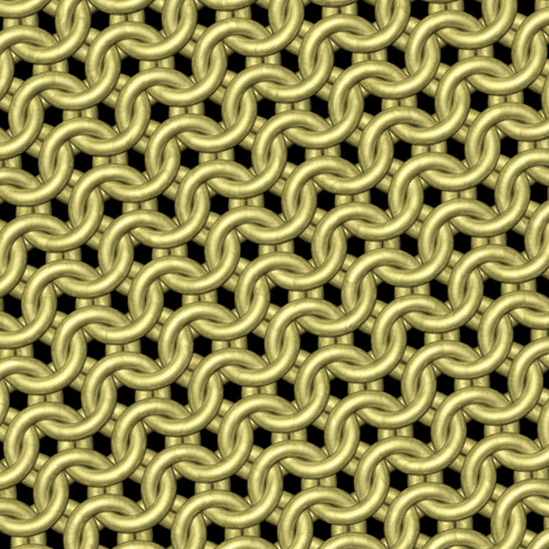 Bright Gold Chainmaille Print