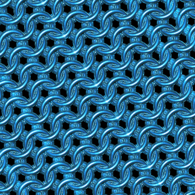 Swimming Pool Blue Chainmaille Print