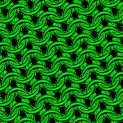 Electric Green Chainmaille Print