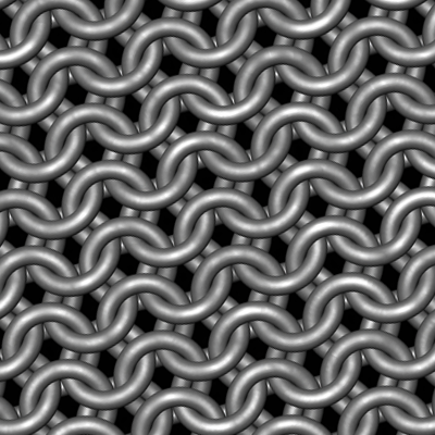 Sandy Steel Chainmaille Print Men’s Cotton Crew Neck T-Shirt