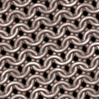 Sandy Bronze Chainmaille Print Men’s Cotton Crew Neck T-Shirt