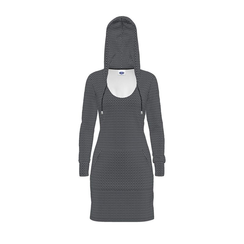 Hoodie Dress with Chainmaille Print