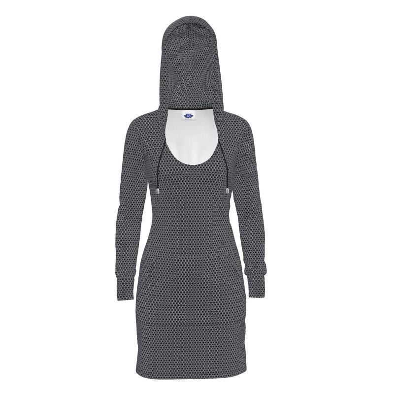 Hoodie Dress with Chainmaille Print