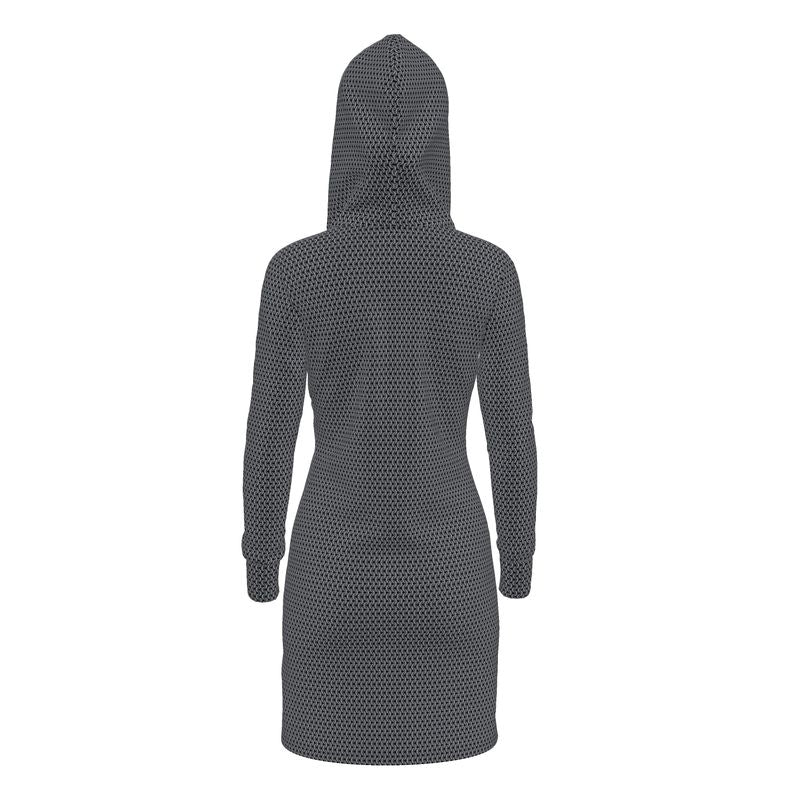 Hoodie Dress with Chainmaille Print