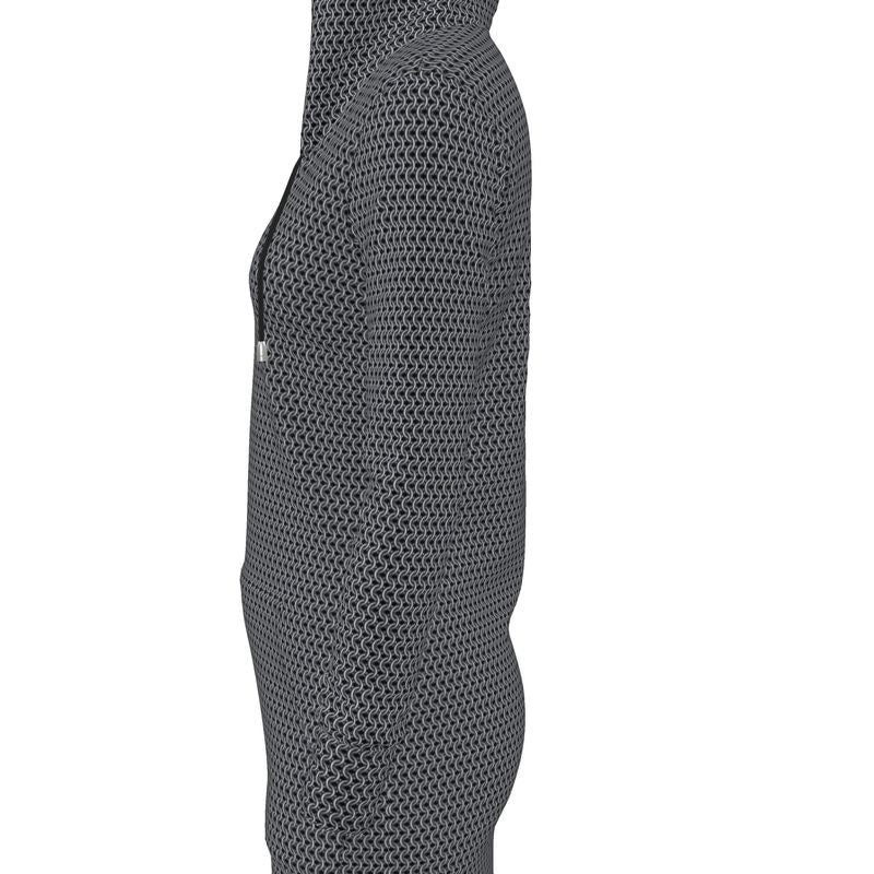 Hoodie Dress with Chainmaille Print