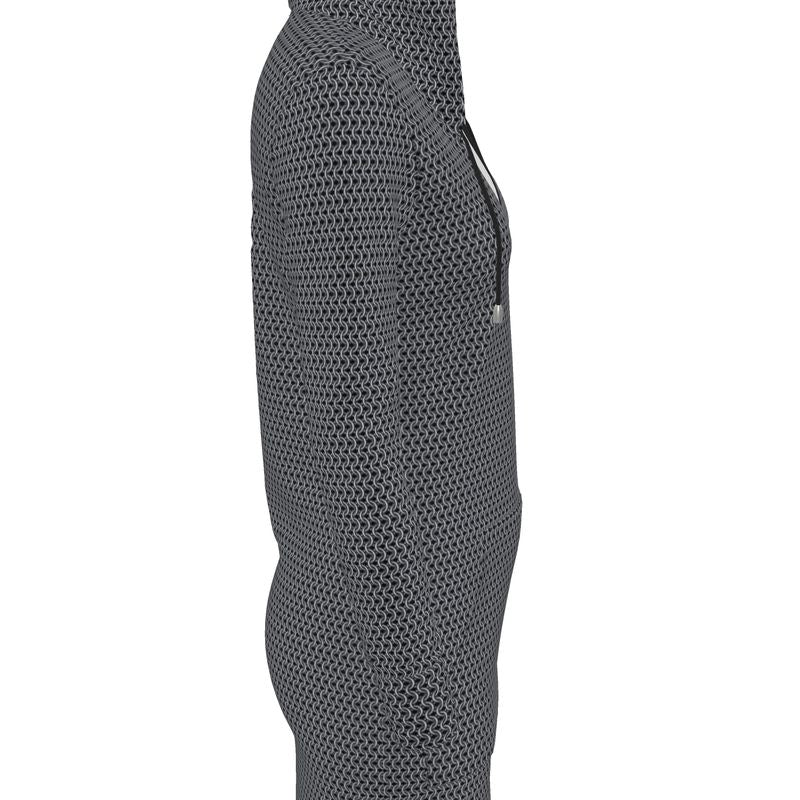 Hoodie Dress with Chainmaille Print