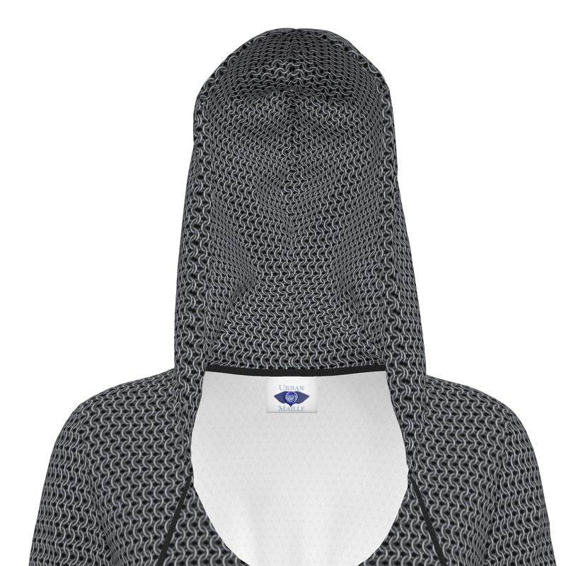 Hoodie Dress with Chainmaille Print