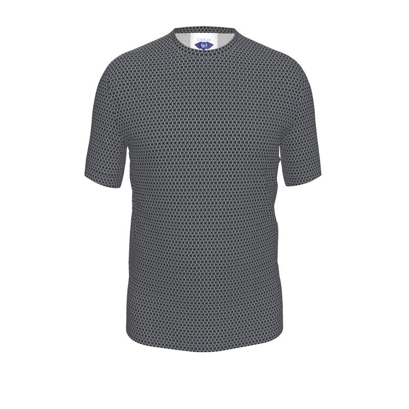 Men's Short Sleeve Cotton Tee with Chainmaille Print