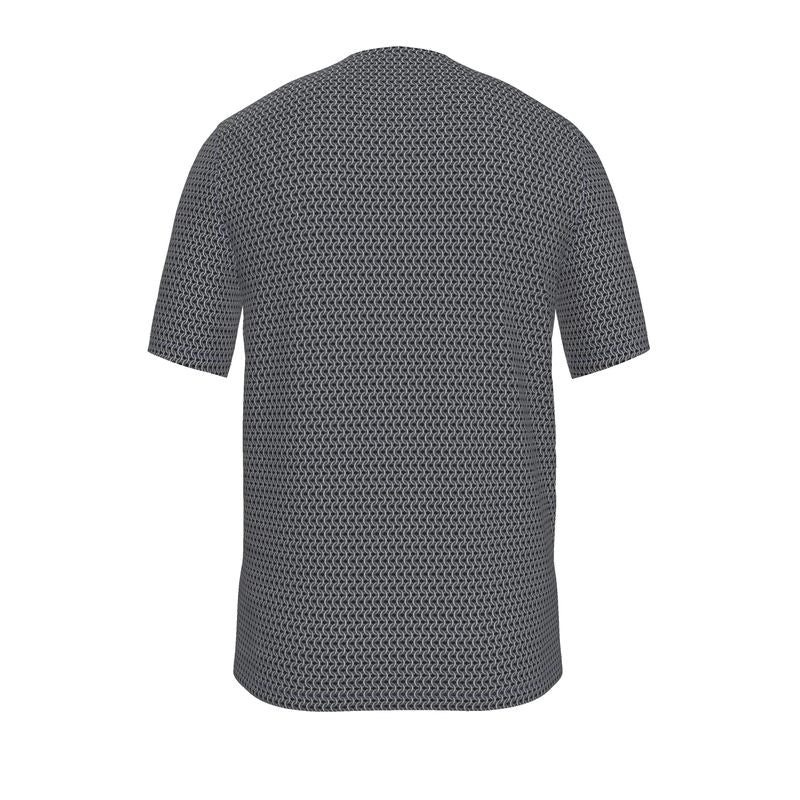 Men's Short Sleeve Cotton Tee with Chainmaille Print