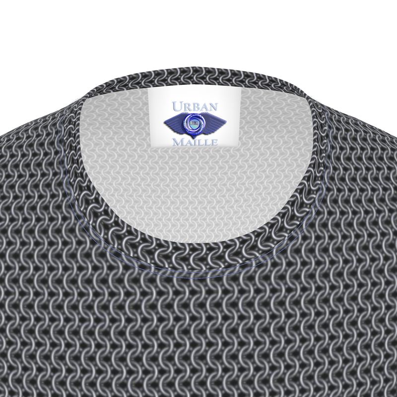 Men's Short Sleeve Cotton Tee with Chainmaille Print