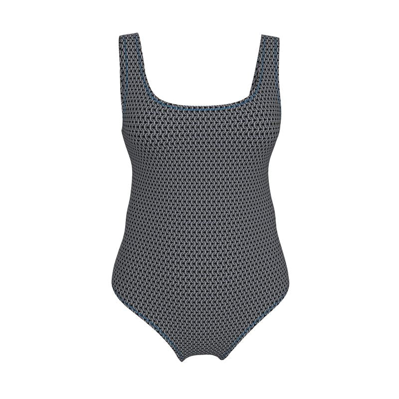 Leotard / Swimsuit with Chainmaille Print