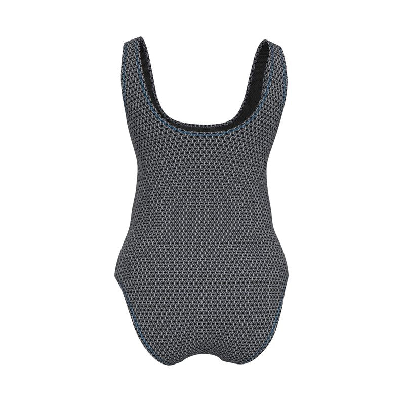 Leotard / Swimsuit with Chainmaille Print