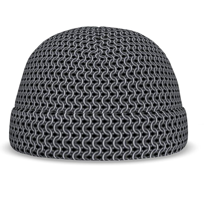 Beanie with Chainmaille Print