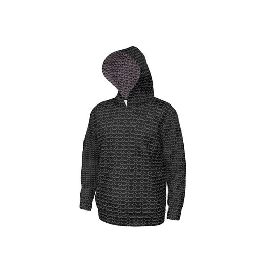 Hoodie in Black Maille with Tarnished Maille Hood Lining