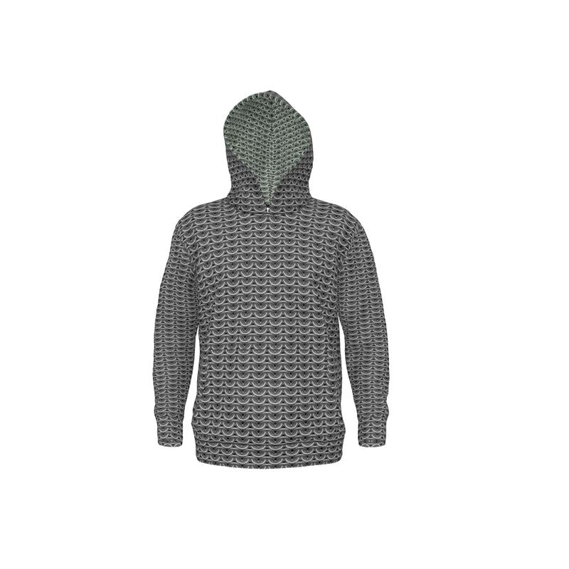 Hoodie in Grey Maille with Silver Sage Maille Hood Lining