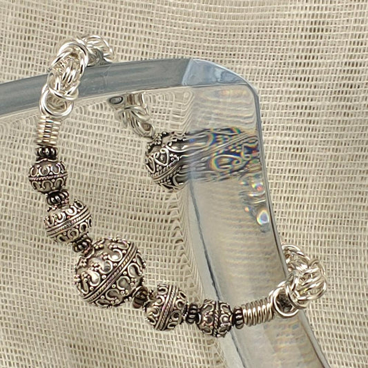 Sterling Bead Bracelet