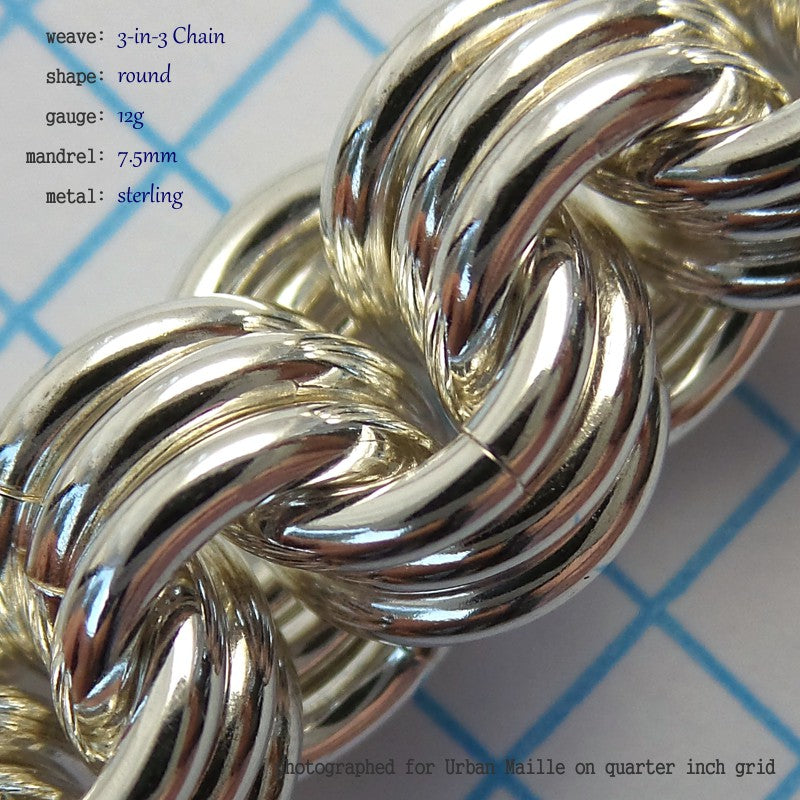 3-in-3 Chain RD 12g chainmaille inchpack swatch