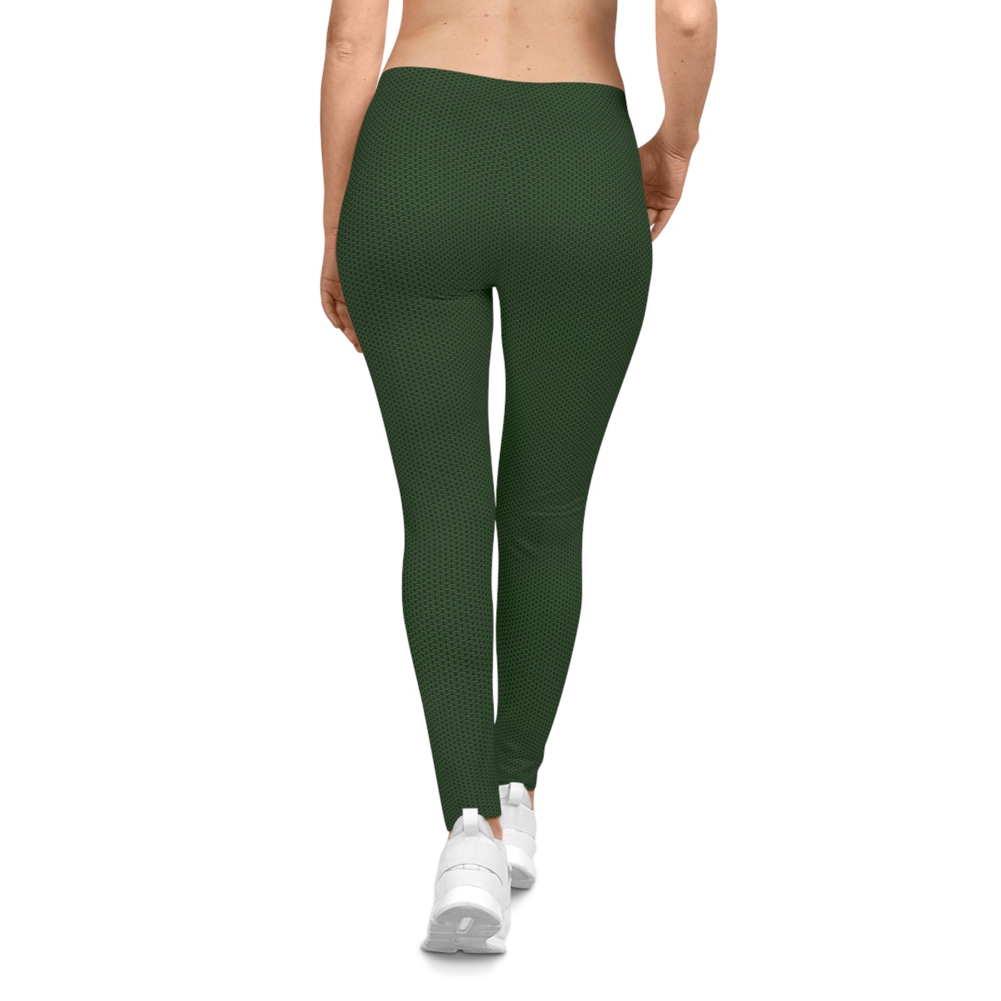 Back view of Verdant Green Matte Metal Chainmaille Leggings by Urban Maille