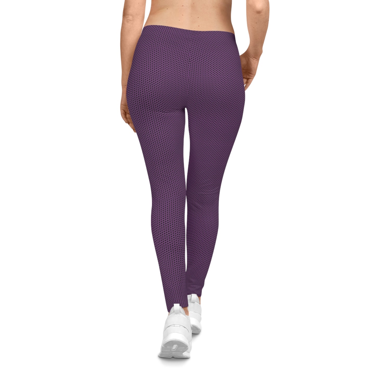 Back view of RedViolet Shiny Metal Chainmaille Leggings by Urban Maille