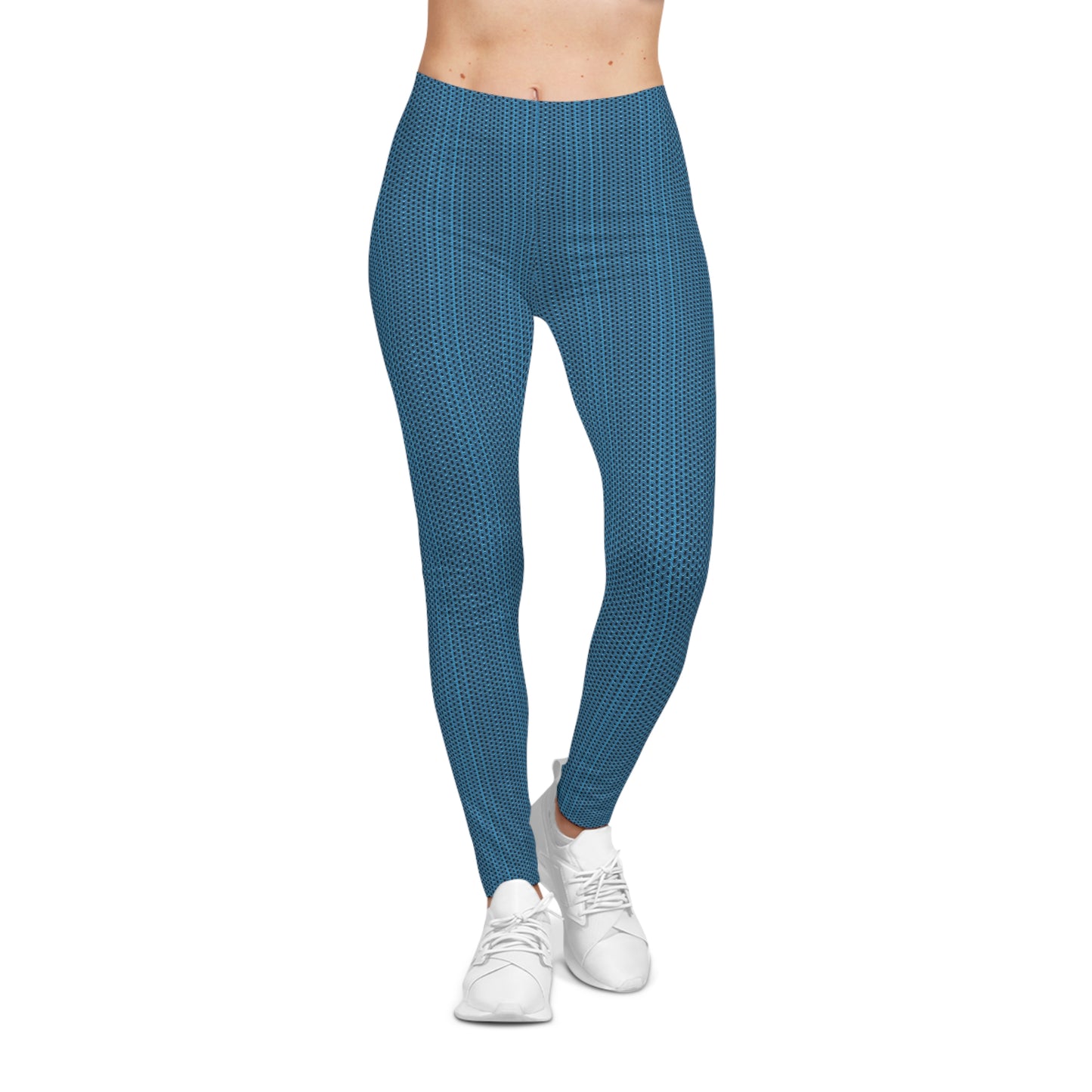 Blue Lagoon Shiny Metal Chainmaille Leggings
