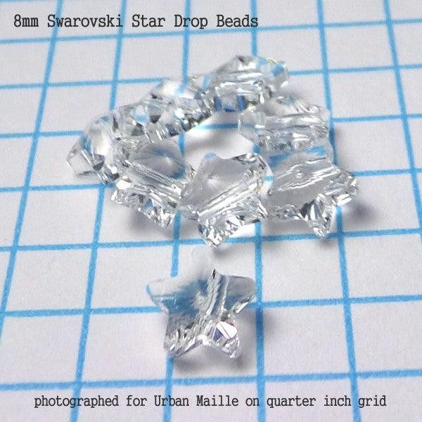 Beads 8-Pack Swarovski Star Drops 8mm